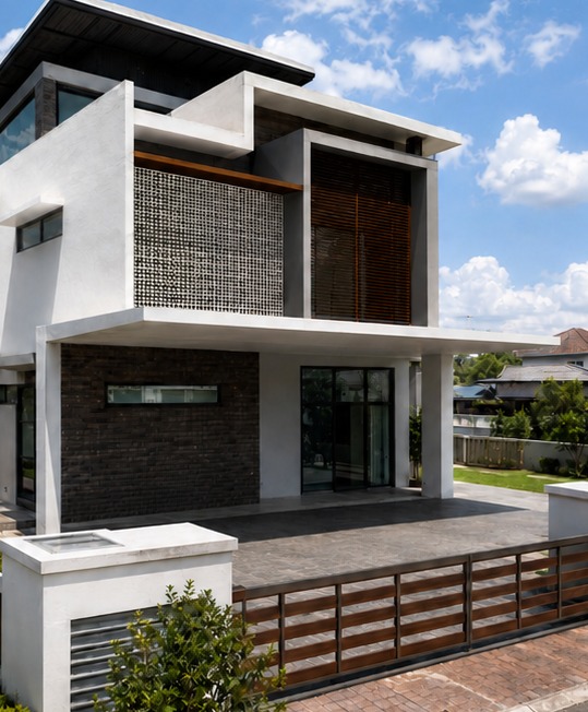 Rumah moden siap dinaik taraf oleh Qayyum Design & Builder di Lembah Klang